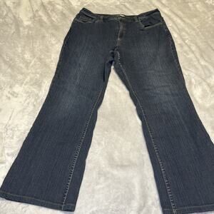 Coldwater Creek Denim Jeans Size 16 (37×30)‎ Blue Slim Leg Classic Fit Dark Wash